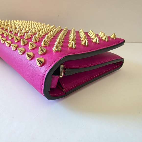 Christian Louboutin Panettone Studded Wallet Pink Gold - Picture 5 of 7